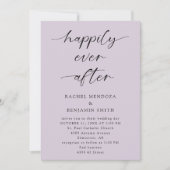 Invitation Joyeux Jour Après Mariage Purple Script Élégant (Devant)