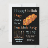 Invitation Joyeux Jour de Challah Parti Hanoukka (Devant)