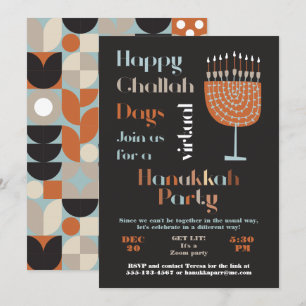 Invitation Joyeux Jour de Challah Parti Hanoukka