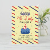 Invitation Joyeux jour de l'indépendance, 4 juillet (Debout devant)