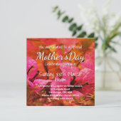 Invitation JOYEUX JOUR DE MÈRE Eglise Service rose floral (Debout devant)