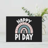 Invitation Joyeux Jour de Pi Boho Rainbow Math Mathématique M (Debout devant)