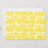 Invitation Joyeux Jour des abeilles Noir et Jaune Fête à thèm (Dos)