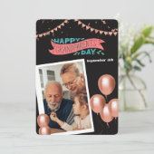 Invitation Joyeux Jour des grands-parents colorés (Debout devant)