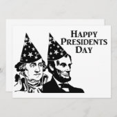 Invitation Joyeux Jour des Présidents (Devant / Derrière)