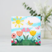 Invitation Joyeux jour d'été (Debout devant)