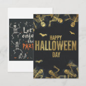 Invitation Joyeux jour d'Halloween (Devant / Derrière)