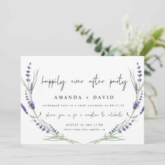 Invitation Joyeux Joyeux Jamais Après La Réception De Mariage (Debout devant)