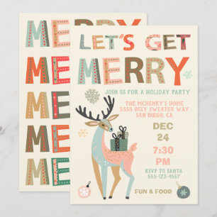 Invitation Joyeux Joyeux Joyeux Jour de Noël