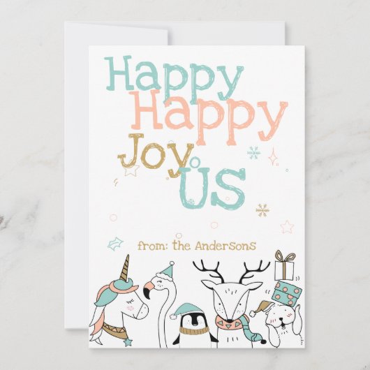 Invitation Joyeux Joyeux Joyeux Noël (Devant)