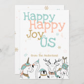 Invitation Joyeux Joyeux Joyeux Noël (Devant / Derrière)