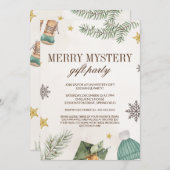 Invitation Joyeux Joyeux Mystère Fête d'échange de cadeaux (Devant / Derrière)