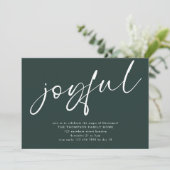 Invitation Joyeux Joyeux Script Contemporain Joyeux Noël Part (Debout devant)