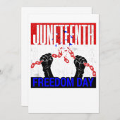 Invitation joyeux juneteenth liberté vacances afro-américains (Devant / Derrière)
