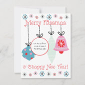 Invitation Joyeux Kissmas & Chappy New Year EOS Lip Balm Card (Devant)