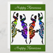 Invitation Joyeux Kwanzaa (Devant / Derrière)