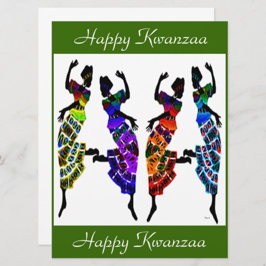 Invitation Joyeux Kwanzaa (Devant / Derrière)