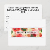 Invitation joyeux kwanzaa (bokeh) (Devant / Derrière)