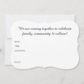 Invitation Joyeux Kwanzaa Bokeh Kinara (Dos)