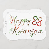 Invitation Joyeux Kwanzaa Bokeh Umoja (Devant / Derrière)