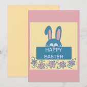 Invitation Joyeux lapin de Pâques (Devant / Derrière)