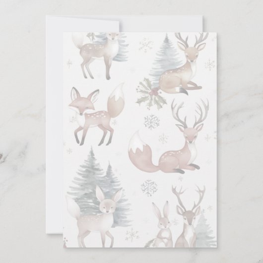 Invitation Joyeux Lecture Wavy Texte Typographie Reindeer (Dos)