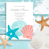 Invitation Joyeux littoral | Nautical Beach Seashell Mariage