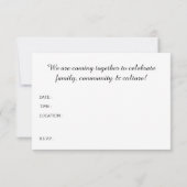 Invitation Joyeux luminaires Kwanzaa Bokeh Umoja (Dos)