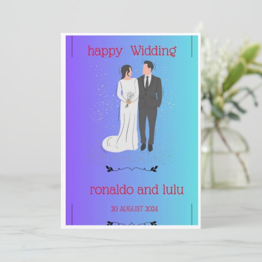 INVITATION JOYEUX MARIAGE (Debout devant)