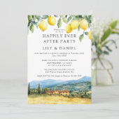 Invitation Joyeux Mariage Après Lemons Toscane Italie (Debout devant)