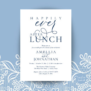 Invitation Joyeux Mariage Après-Midi Élégant Mariage Intime