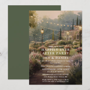 Invitation Joyeux Mariage Champêtre et Rustique Pour Toujours