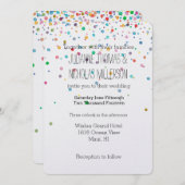Invitation Joyeux Mariage de points Confetti (Devant / Derrière)