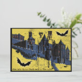 Invitation Joyeux mariage d'Halloween Époux et Épouse fantoma (Debout devant)