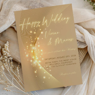 Invitation Joyeux Mariage Élégant Fête de Mariage Floral