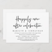 Invitation Joyeux Mariage Intime Dîner de Fuite (Devant / Derrière)