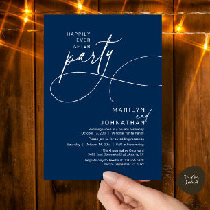 Invitation Joyeux Mariage Moderne Élégant Dîner de Mariage