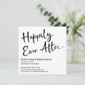 Invitation Joyeux Mariage Noir Blanc Réception de Mariage (Debout devant)