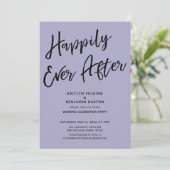 Invitation Joyeux Mariage Pour Toujours Dusty Purple pour la  (Debout devant)