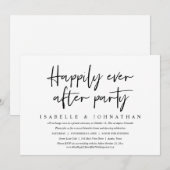Invitation Joyeux Mariage Simplicité Fête de Fiançailles (Devant / Derrière)