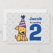 Invitation Joyeux marionnette du laboratoire d'anniversaire (Dos)