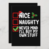 Invitation Joyeux Mauvais Jamais Peu importe J'achèterai Mes (Devant / Derrière)