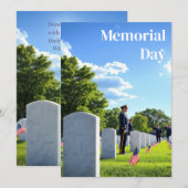 Invitation Joyeux Memorial Day (Devant / Derrière)