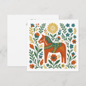 Invitation Joyeux Midsommar Artisanat d'art suédois (Devant / Derrière)