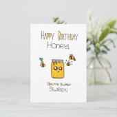 Invitation Joyeux Miel d'anniversaire (Debout devant)