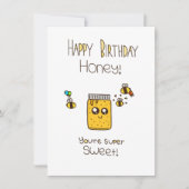 Invitation Joyeux Miel d'anniversaire (Devant)