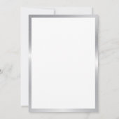Invitation Joyeux modèle d'anniversaire avec blanc et argent (Dos)