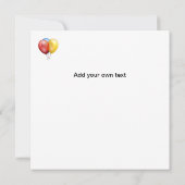 Invitation Joyeux MODÈLE d'anniversaire, personnalisable, (Dos)