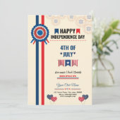 Invitation Joyeux Modèle de l'Indépendance (Debout devant)