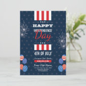 Invitation Joyeux Modèle de l'Indépendance (Debout devant)